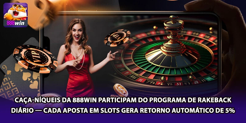 Caça-níqueis da 888win participam do programa de rakeback diário — cada aposta em slots gera retorno automático de 5%