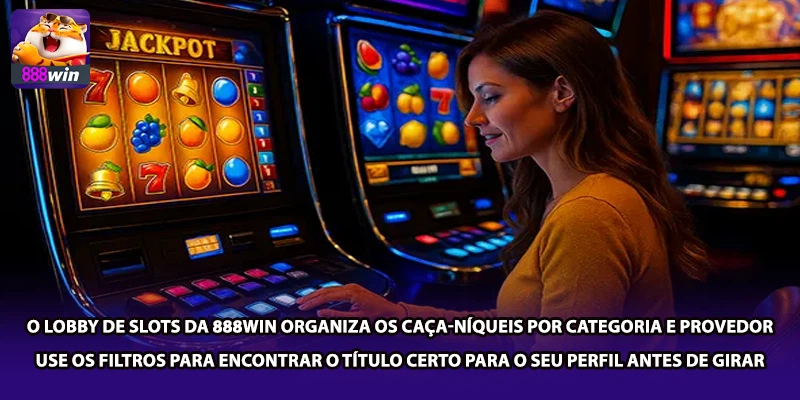 O lobby de slots da 888win organiza os caça-níqueis por categoria e provedor — use os filtros para encontrar o título certo para o seu perfil antes de girar